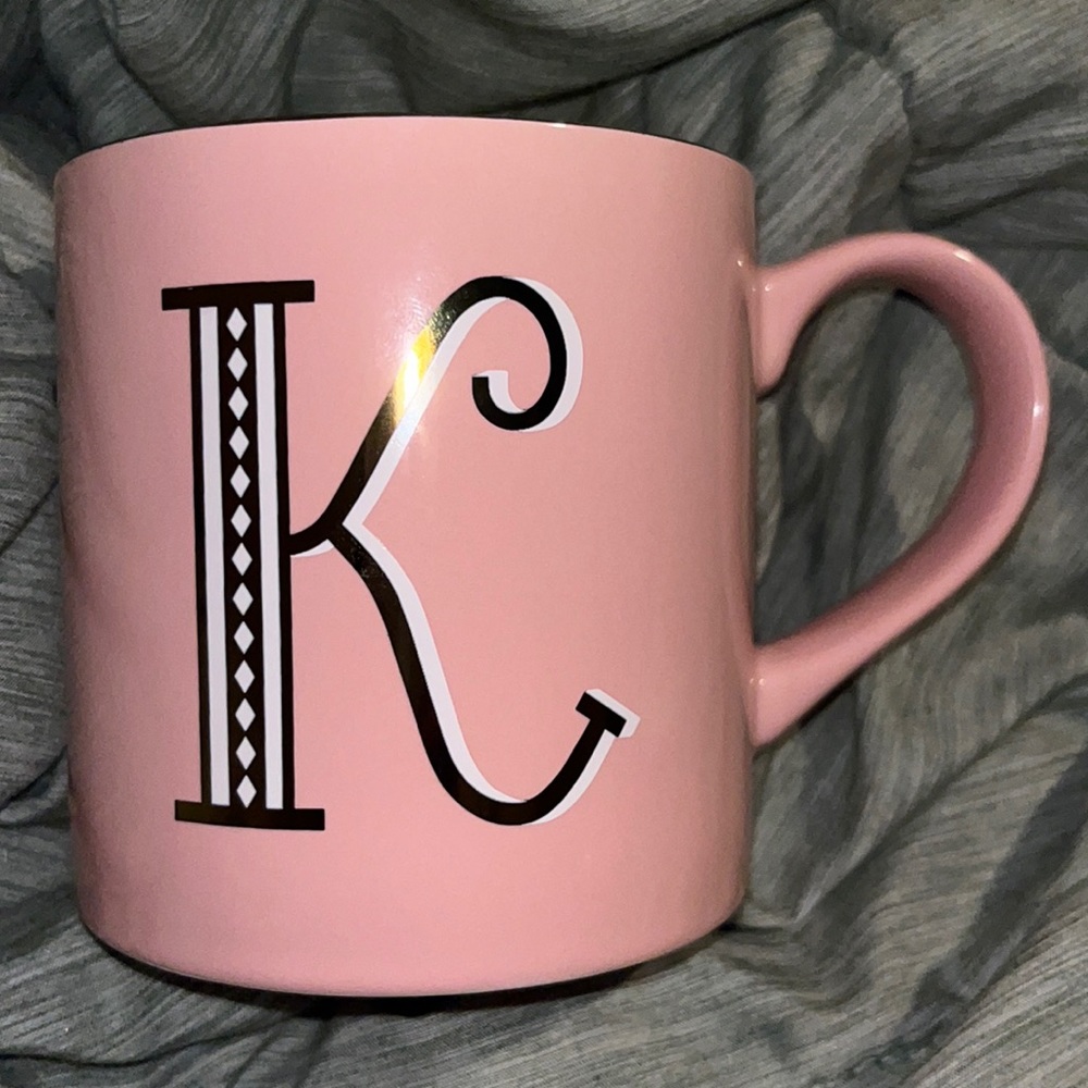 Opalhouse Pink Monogram Letter K Coffee Cup Mug